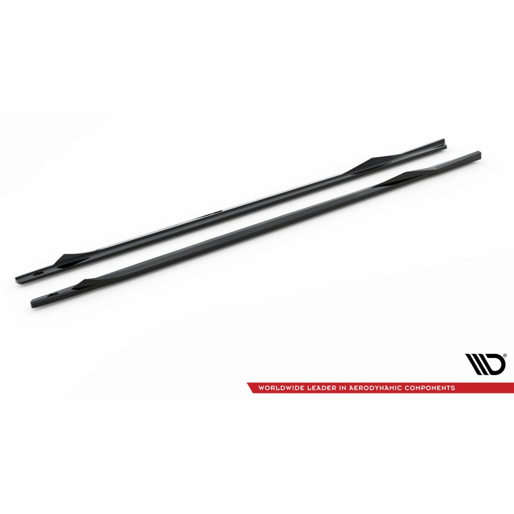 Maxton Design difuzory pod boční prahy ver.2 pro BMW řada 2 G42 M240i, G42 M-Pack, černý lesklý plast ABS