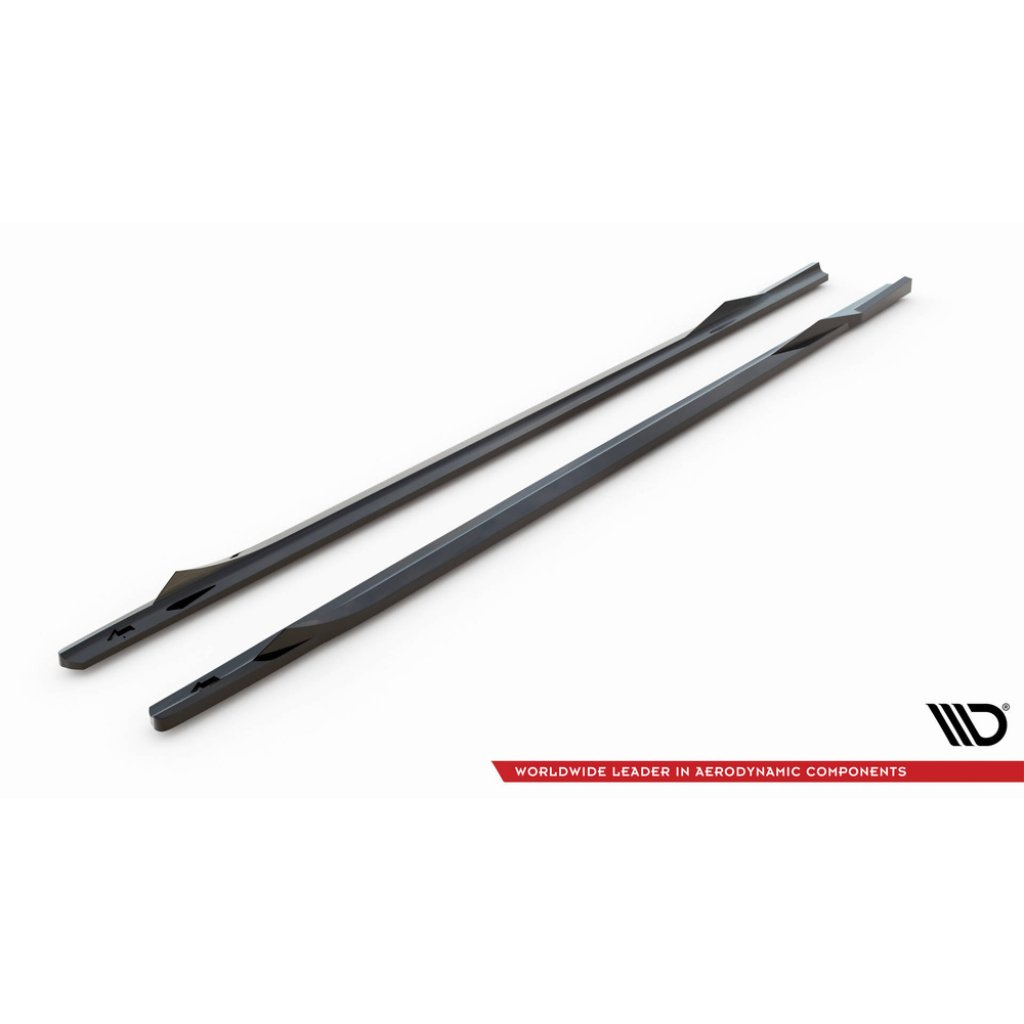 Maxton Design difuzory pod boční prahy ver.2 pro BMW řada 2 G42 M240i, G42 M-Pack, černý lesklý plast ABS