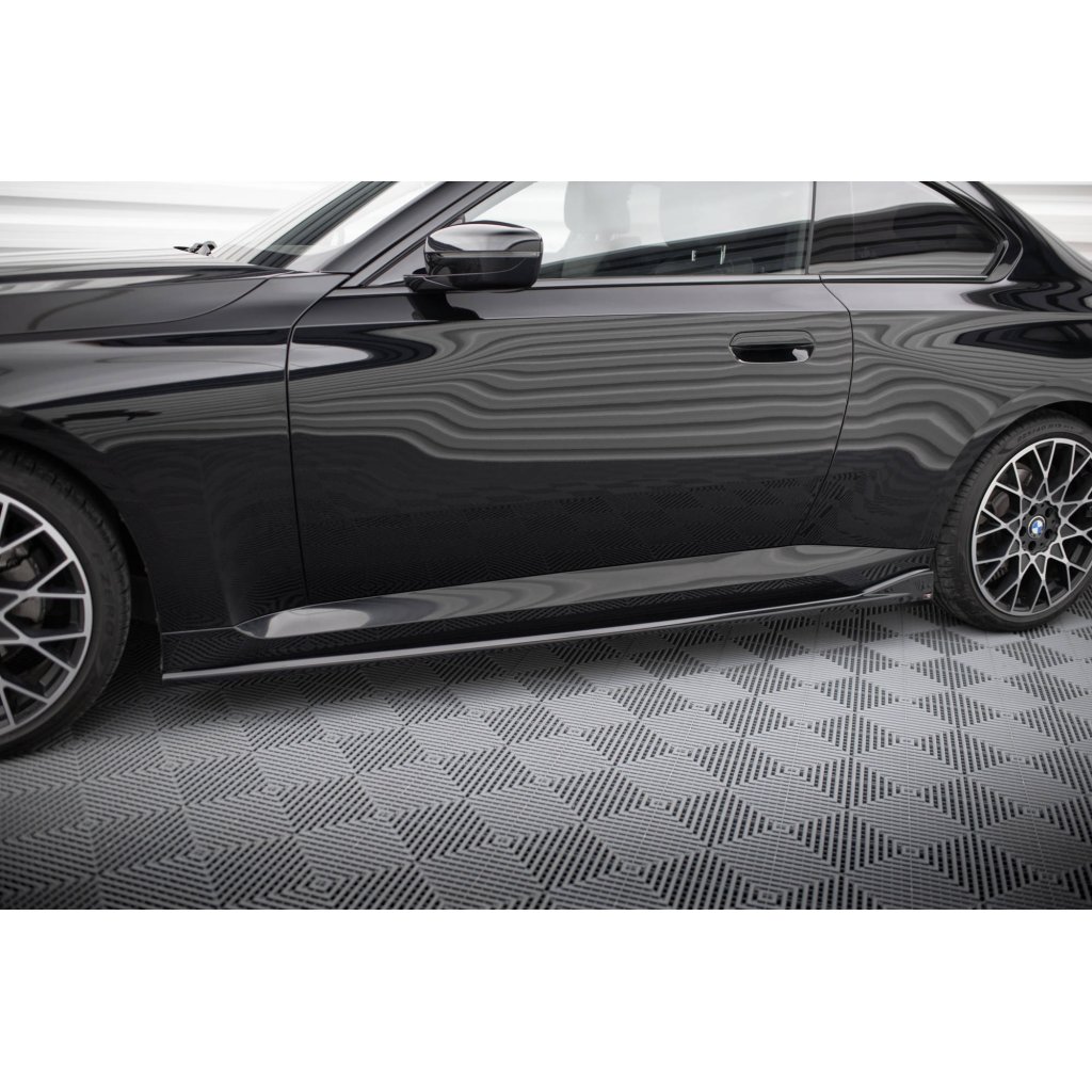 Maxton Design difuzory pod boční prahy ver.2 pro BMW řada 2 G42 Standard, černý lesklý plast ABS