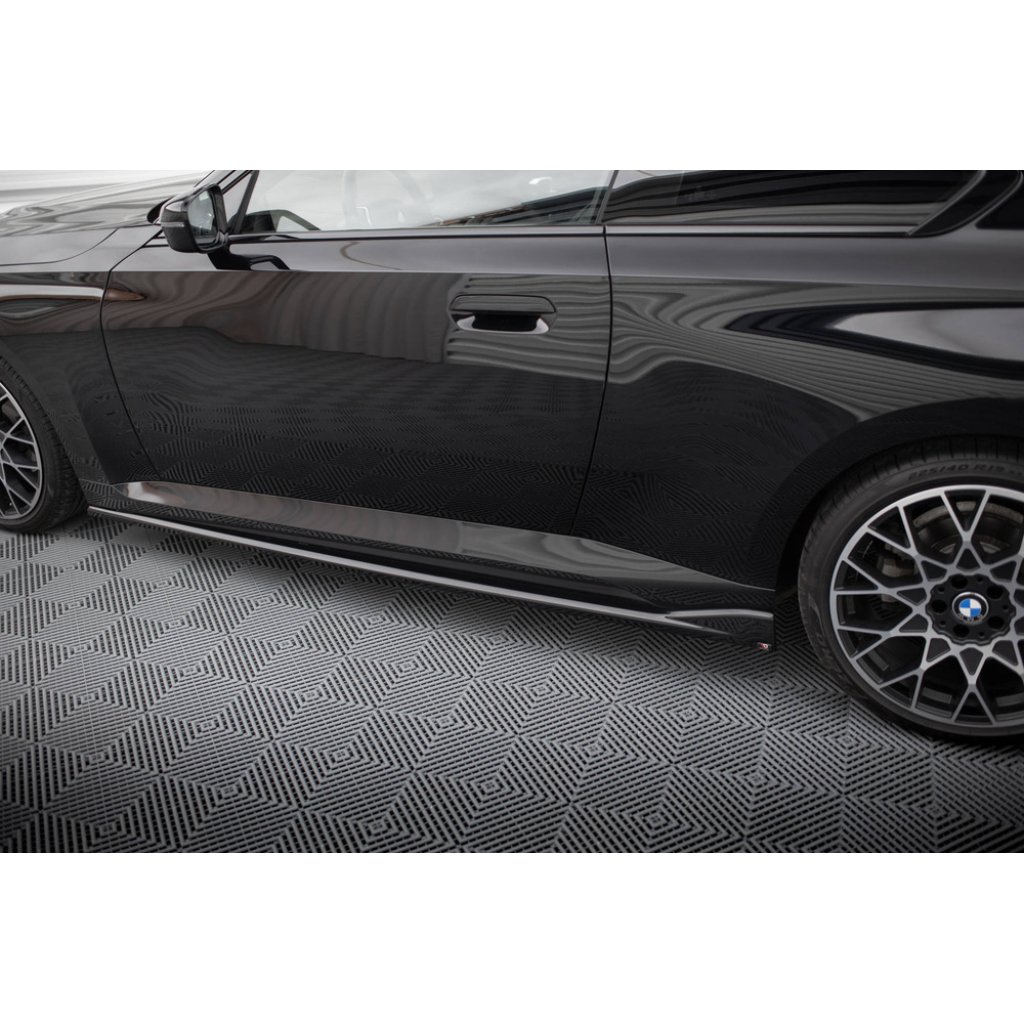 Maxton Design difuzory pod boční prahy ver.2 pro BMW řada 2 G42 Standard, černý lesklý plast ABS