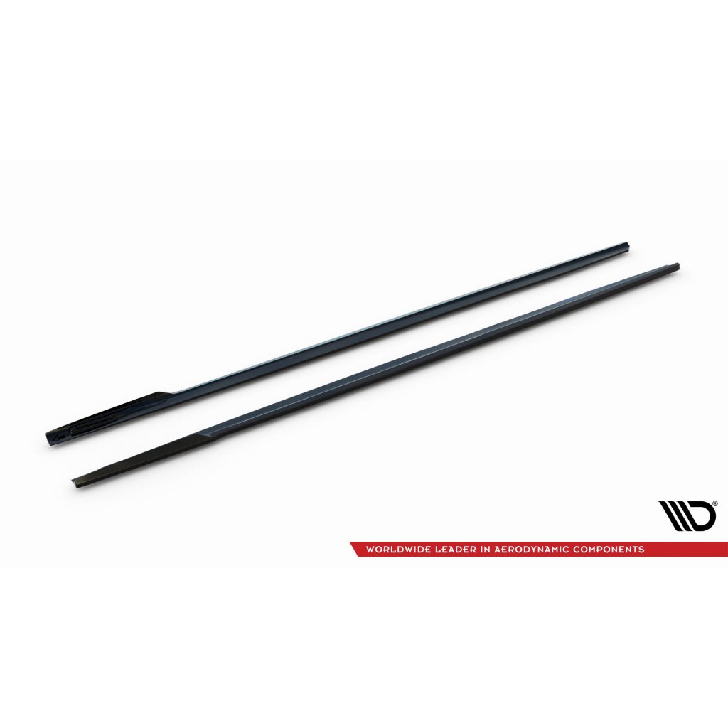 Maxton Design difuzory pod boční prahy ver.2 pro BMW řada 7 G12, černý lesklý plast ABS, long M-Pack