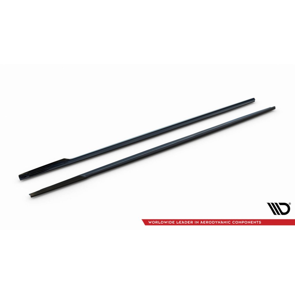 Maxton Design difuzory pod boční prahy ver.2 pro BMW řada 7 G12, černý lesklý plast ABS, long M-Pack