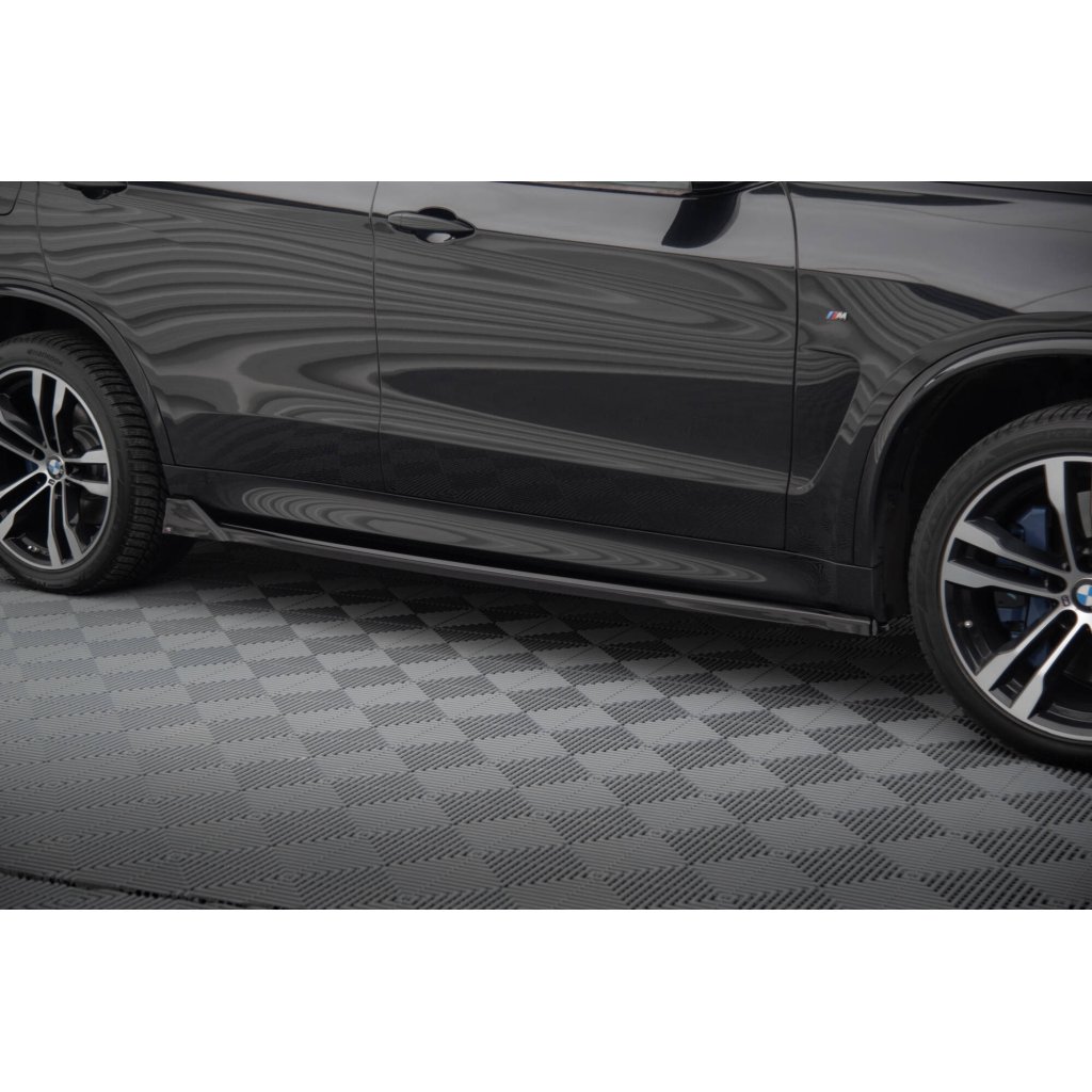 Maxton Design difuzory pod boční prahy ver.2 pro BMW X5 F15, černý lesklý plast ABS, M-Pack
