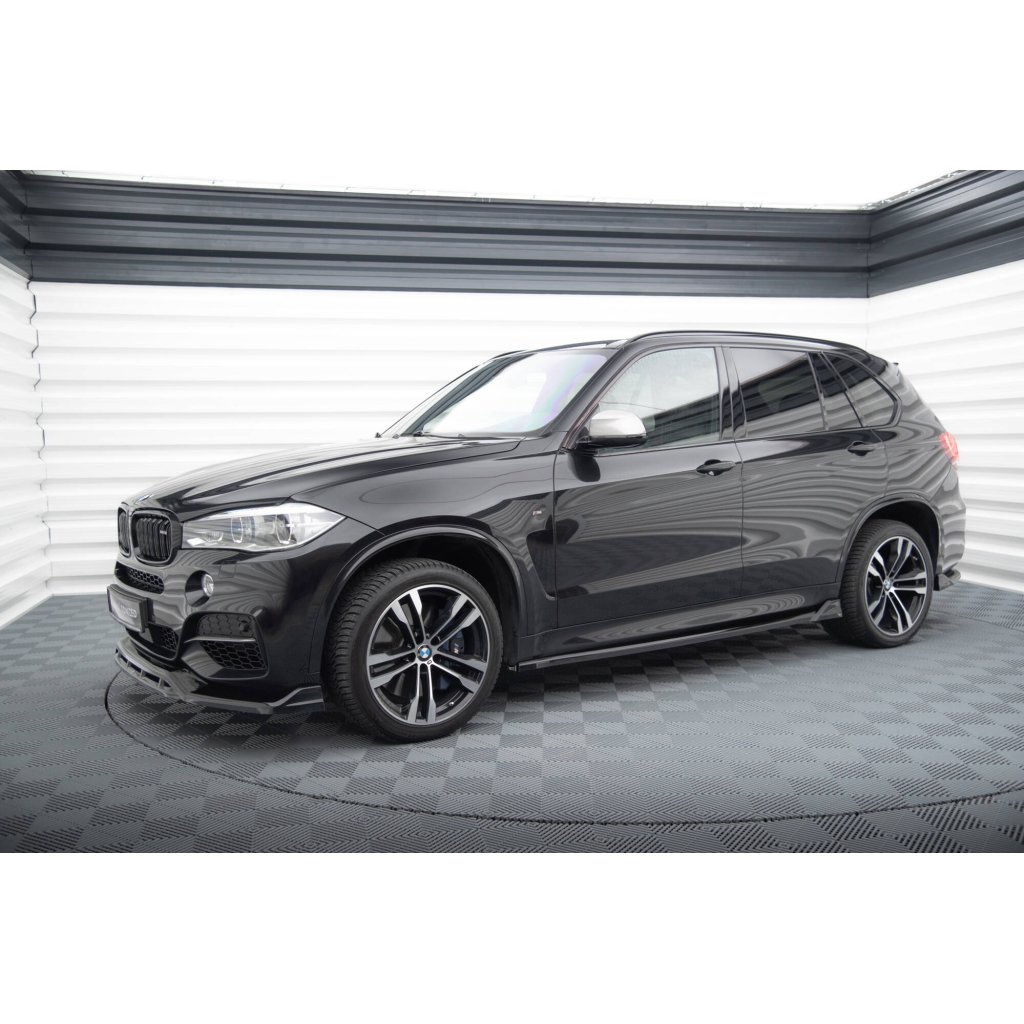 Maxton Design difuzory pod boční prahy ver.2 pro BMW X5 F15, černý lesklý plast ABS, M-Pack