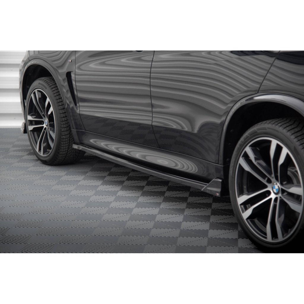 Maxton Design difuzory pod boční prahy ver.2 pro BMW X5 F15, černý lesklý plast ABS, M-Pack