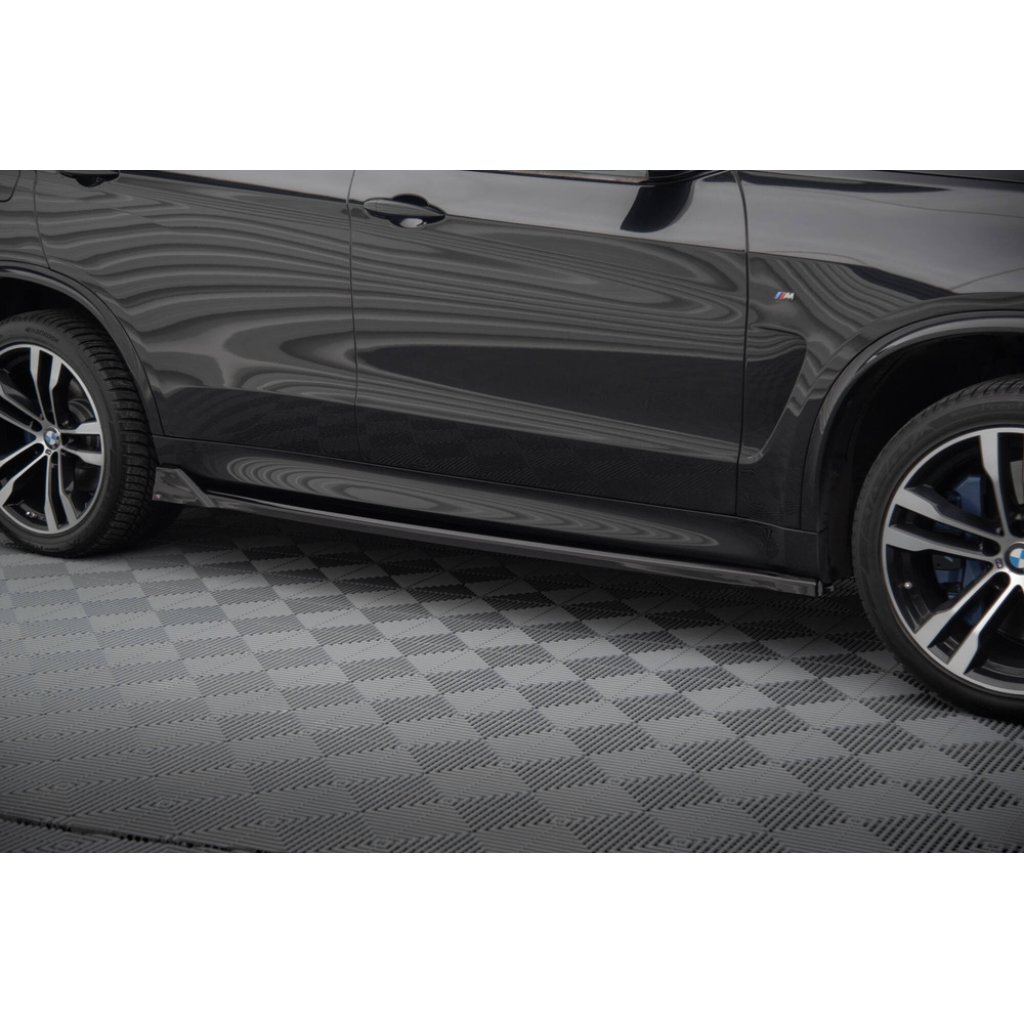 Maxton Design difuzory pod boční prahy ver.2 pro BMW X5 F15, černý lesklý plast ABS, M-Pack
