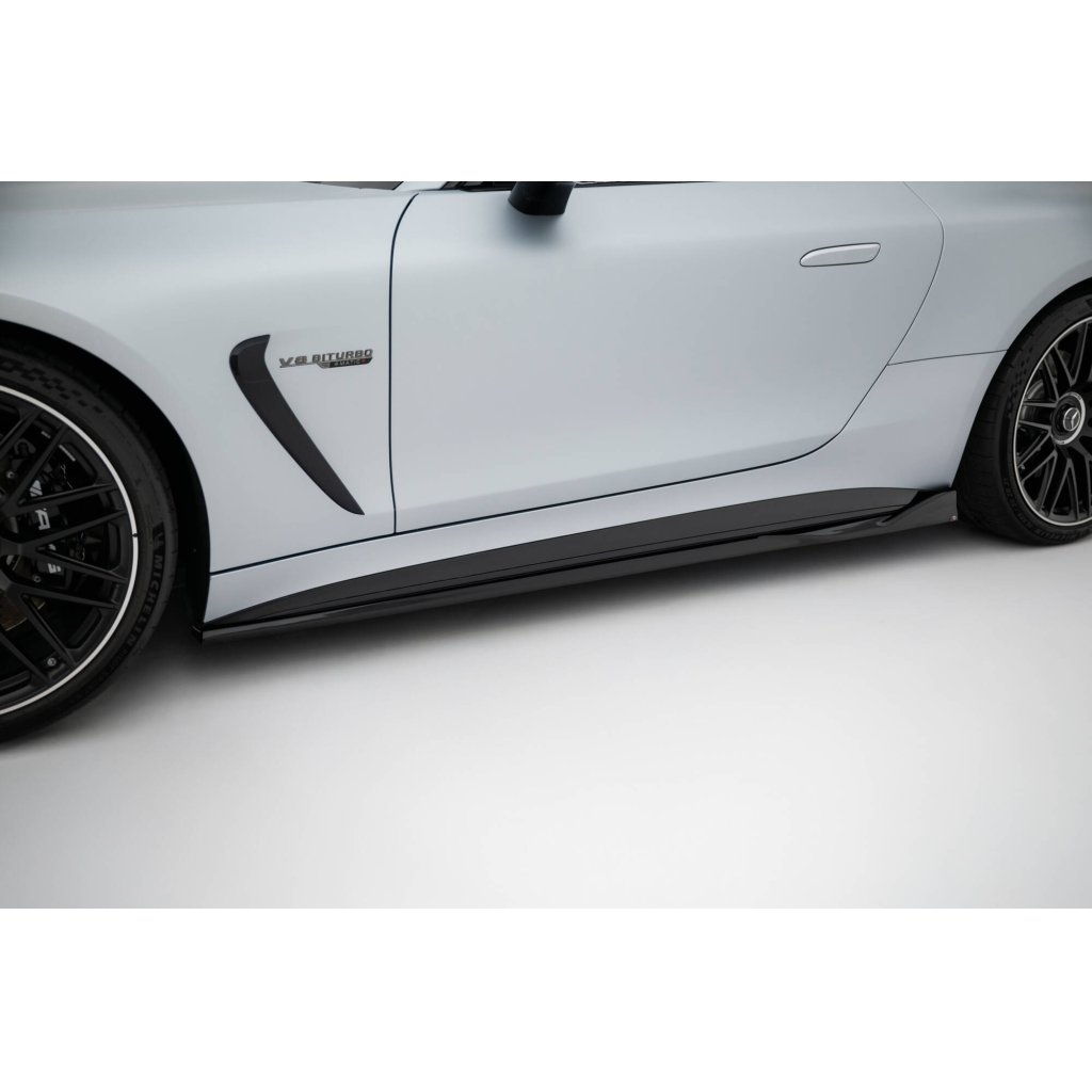 Maxton Design difuzory pod boční prahy ver.2 pro Mercedes AMG GT C192 /63, černý lesklý plast ABS