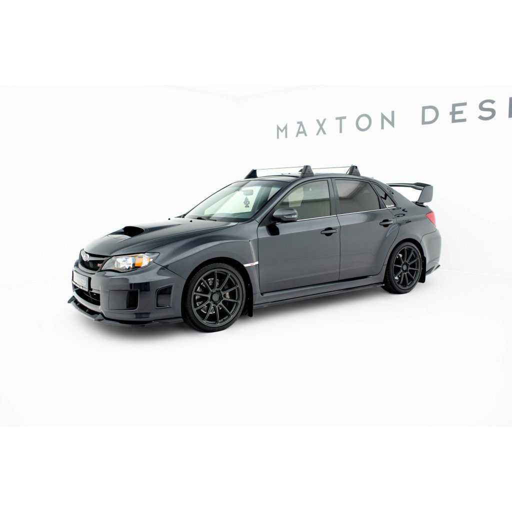 Maxton Design difuzory pod boční prahy ver.2 pro Subaru Impreza WRX STi Mk3 Facelift, černý lesklý plast ABS