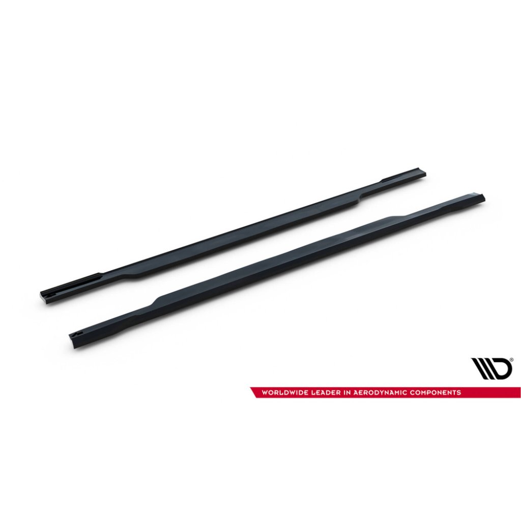 Maxton Design difuzory pod boční prahy ver.2 pro Subaru Impreza WRX STi Mk3 Facelift, černý lesklý plast ABS