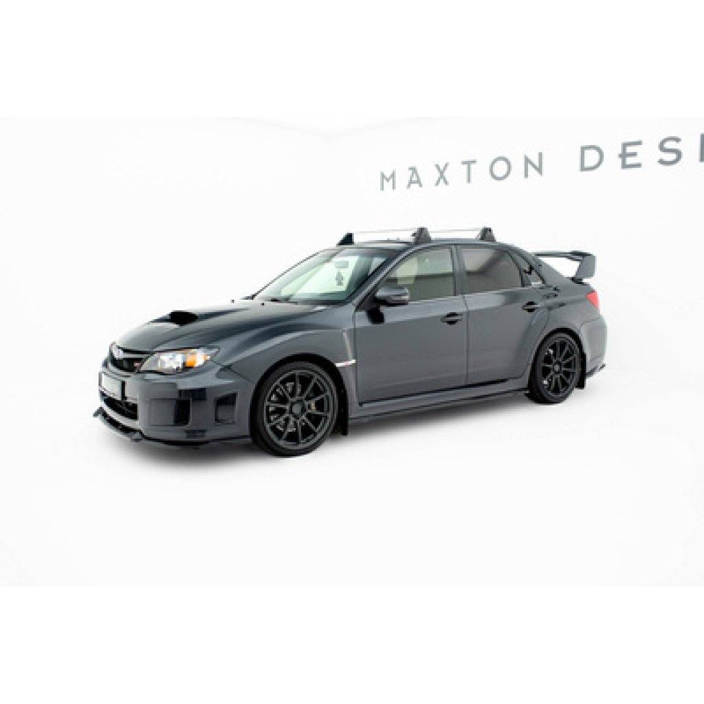 Maxton Design difuzory pod boční prahy ver.2 pro Subaru Impreza WRX STi Mk3 Facelift, černý lesklý plast ABS