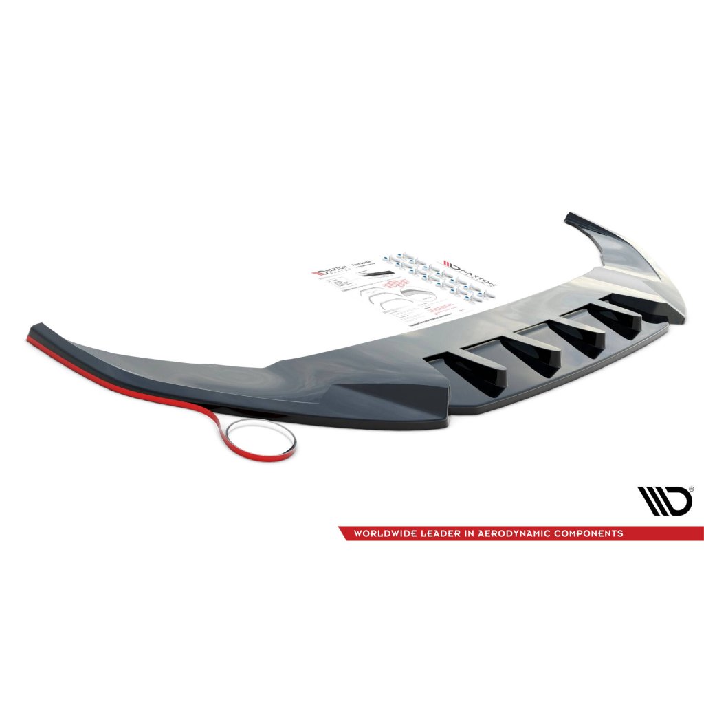 Maxton Design difuzory pod boční prahy ver.2 pro Tesla Model 3 Mk1, černý lesklý plast ABS