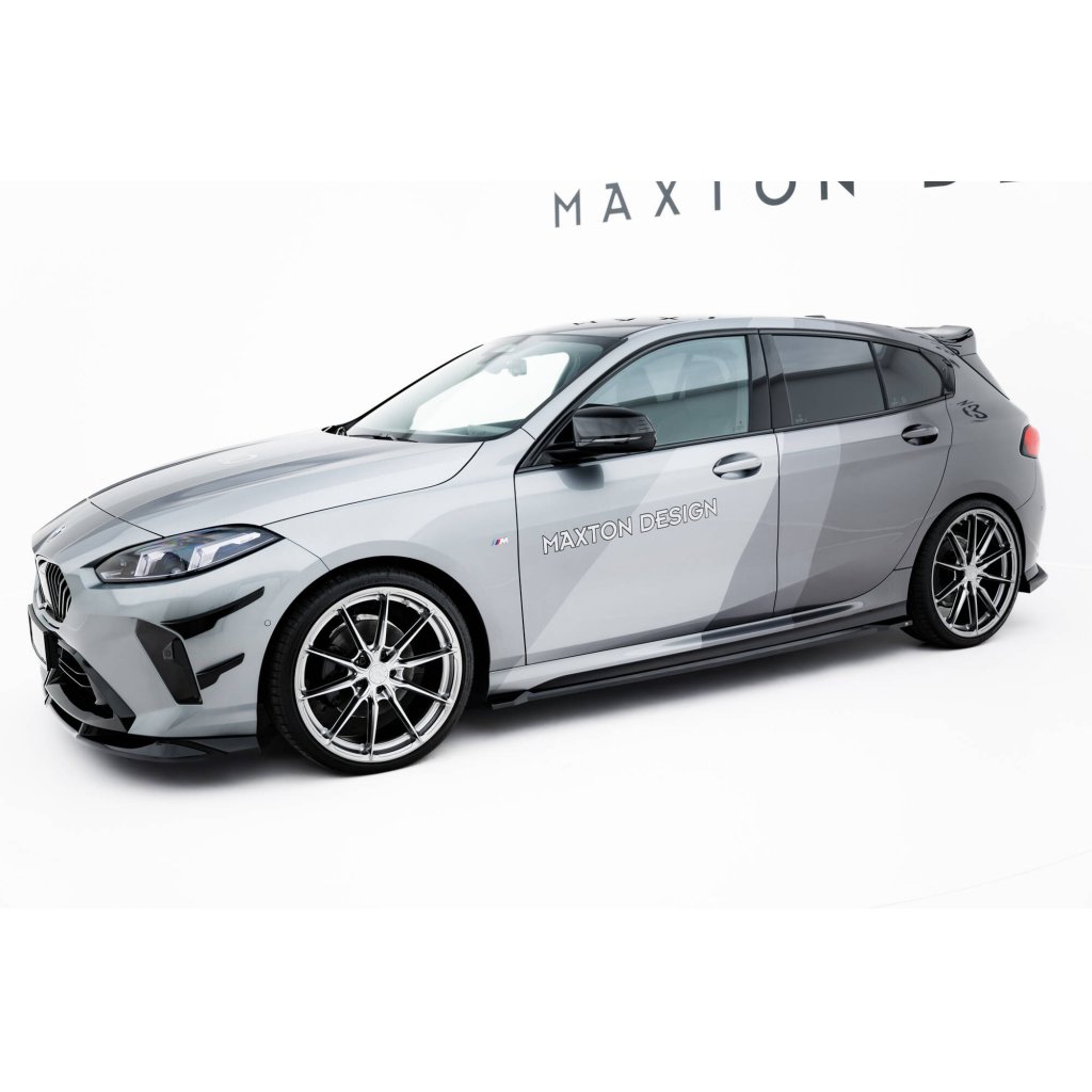 Maxton Design difuzory pod boční prahy ver.3 pro BMW řada 1 F70, černý lesklý plast ABS, M-Pack / M135i