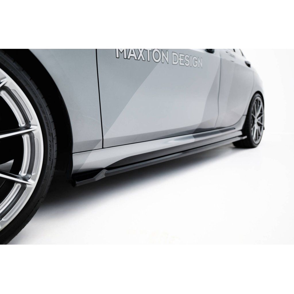 Maxton Design difuzory pod boční prahy ver.3 pro BMW řada 1 F70, černý lesklý plast ABS, M-Pack / M135i