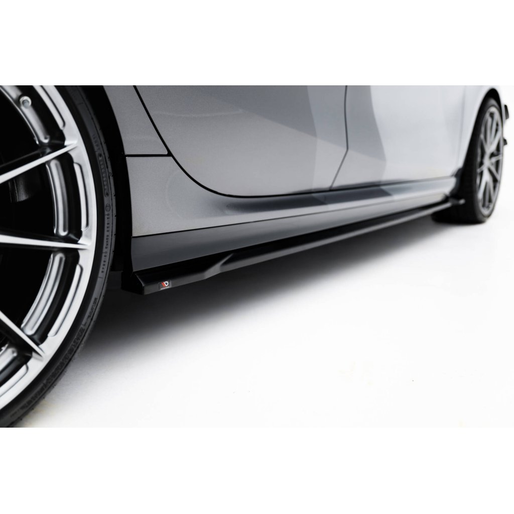 Maxton Design difuzory pod boční prahy ver.3 pro BMW řada 1 F70, černý lesklý plast ABS, M-Pack / M135i