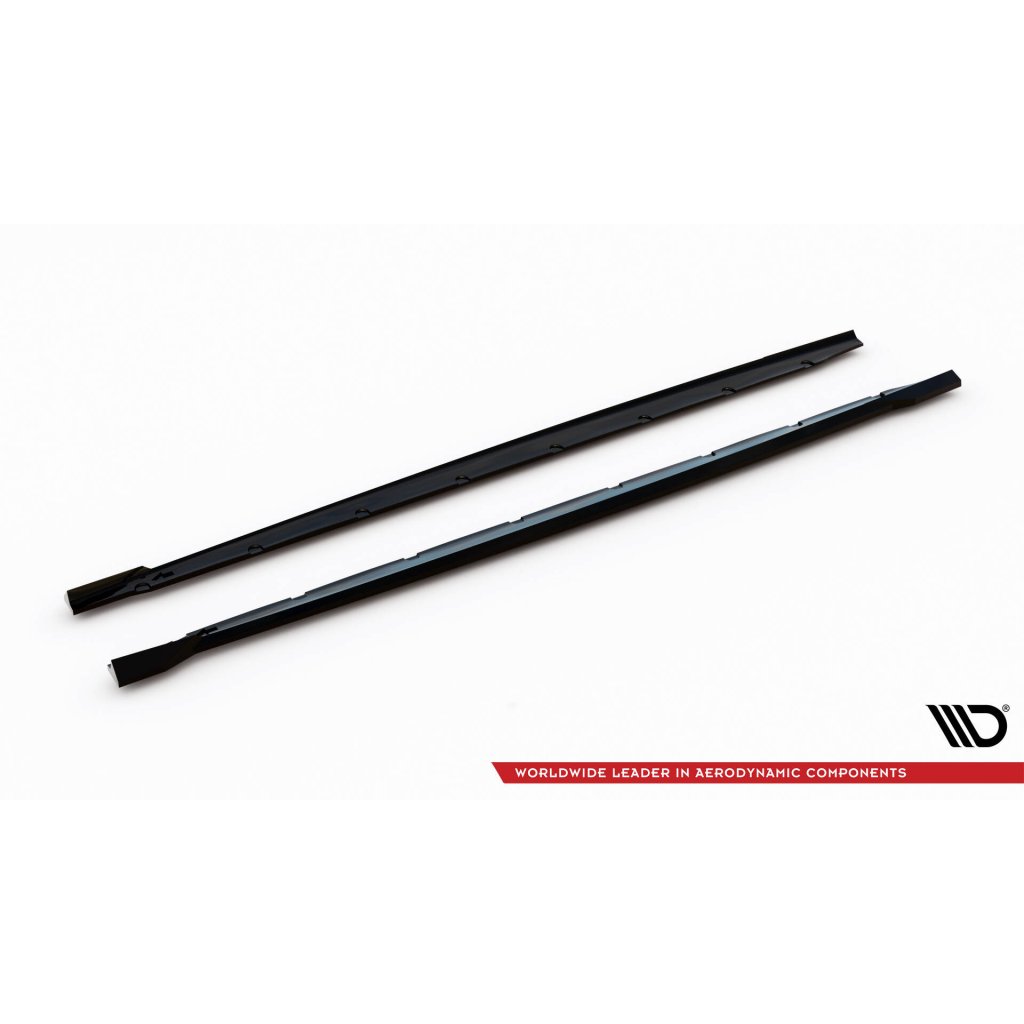 Maxton Design difuzory pod boční prahy ver.3 pro BMW řada 1 F70, černý lesklý plast ABS, M-Pack / M135i