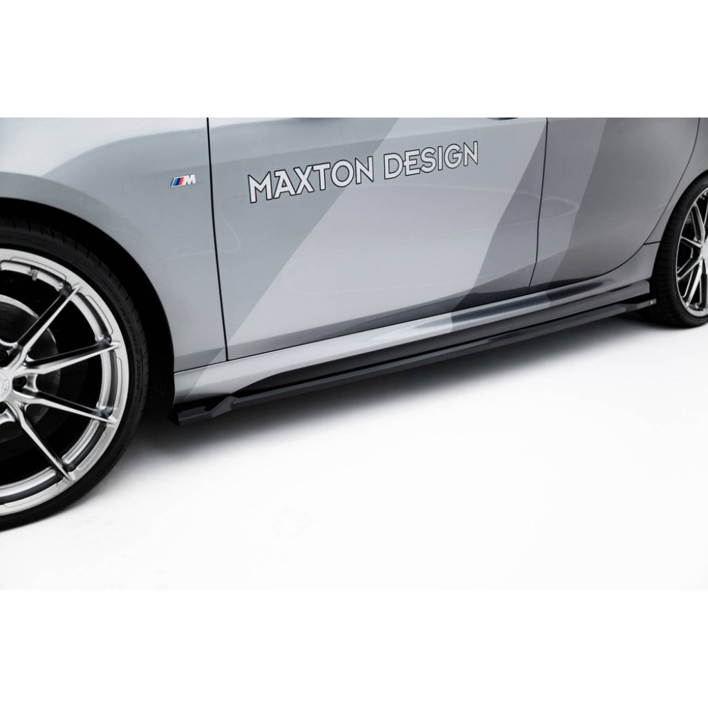 Maxton Design difuzory pod boční prahy ver.3 pro BMW řada 1 F70, černý lesklý plast ABS, M-Pack / M135i