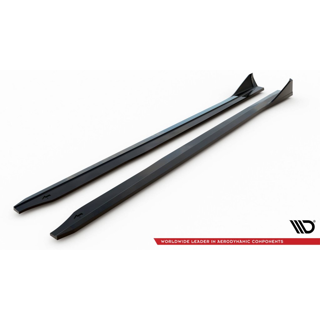 Maxton Design difuzory pod boční prahy ver.4 pro BMW M2 G87, černý lesklý plast ABS