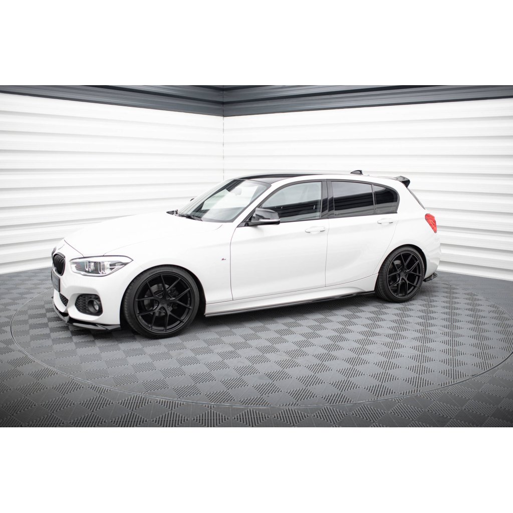 Maxton Design difuzory pod boční prahy ver.5 pro BMW řada 1 F20- F21 Facelift, černý lesklý plast ABS, MPack/M140i