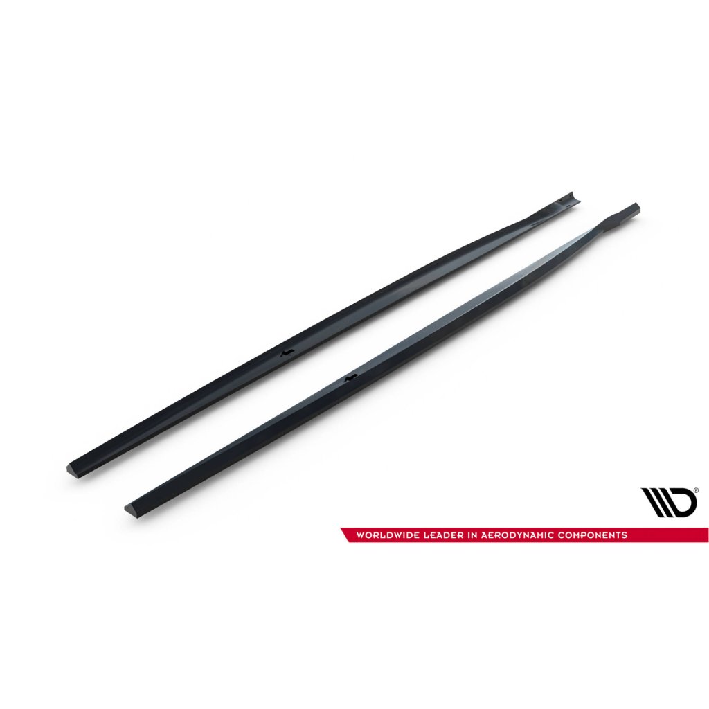Maxton Design difuzory pod boční prahy ver.5 pro BMW řada 1 F20- F21 Facelift, černý lesklý plast ABS, MPack/M140i