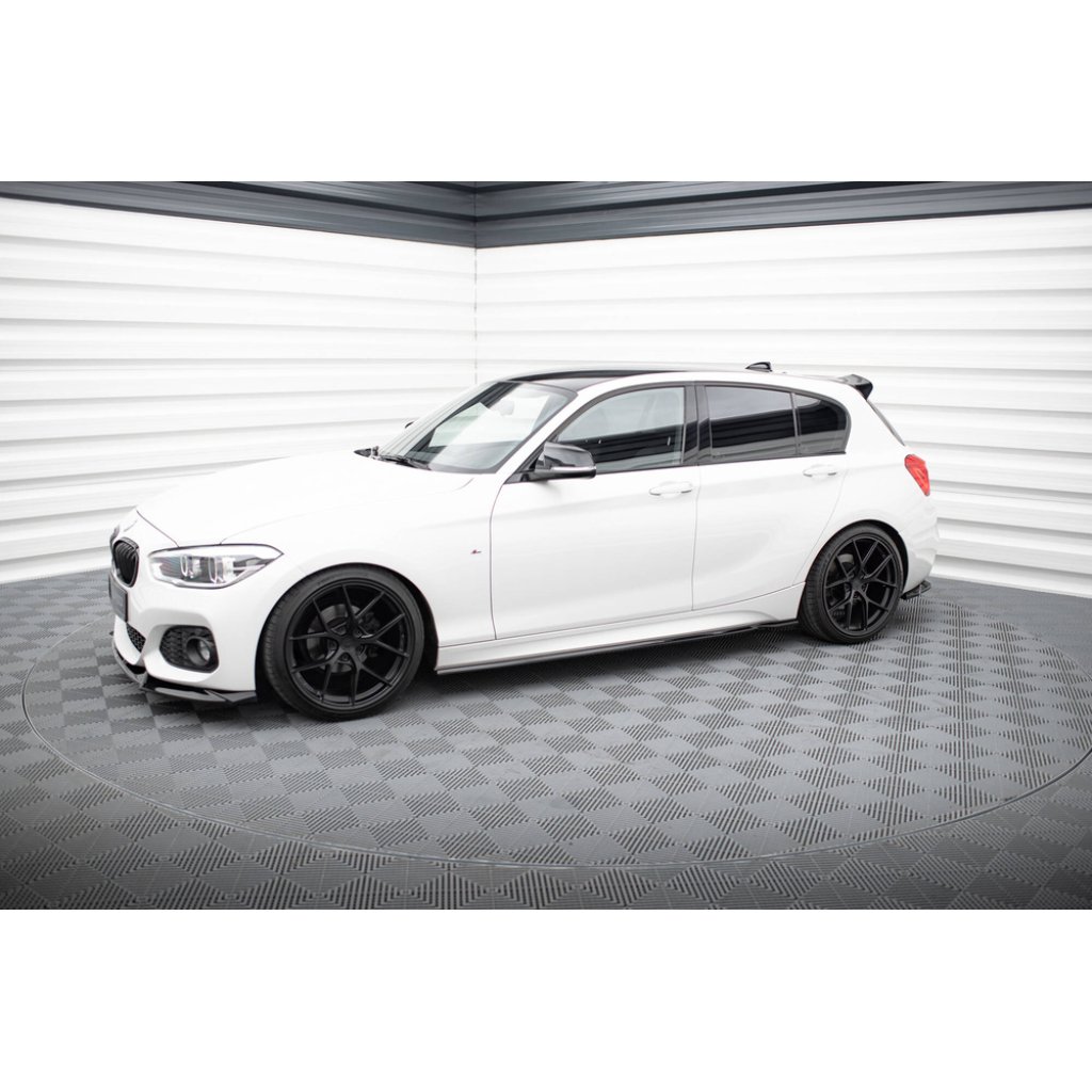 Maxton Design difuzory pod boční prahy ver.5 pro BMW řada 1 F20- F21 Facelift, černý lesklý plast ABS, MPack/M140i