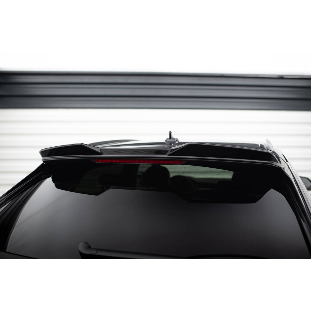 Maxton Design horní prodloužení spoileru 3d pro Audi Q8 Mk 1 FL, černý lesklý plast ABS, S-Line