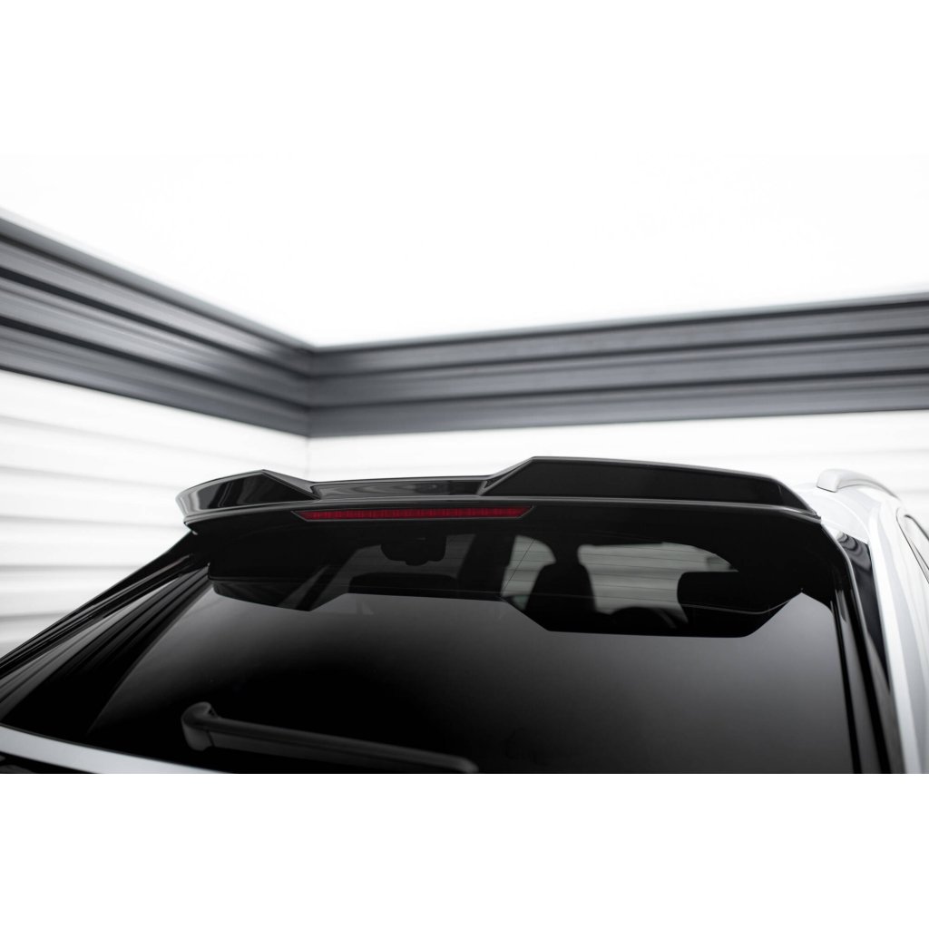 Maxton Design horní prodloužení spoileru 3d pro Audi Q8 Mk 1 FL, černý lesklý plast ABS, S-Line
