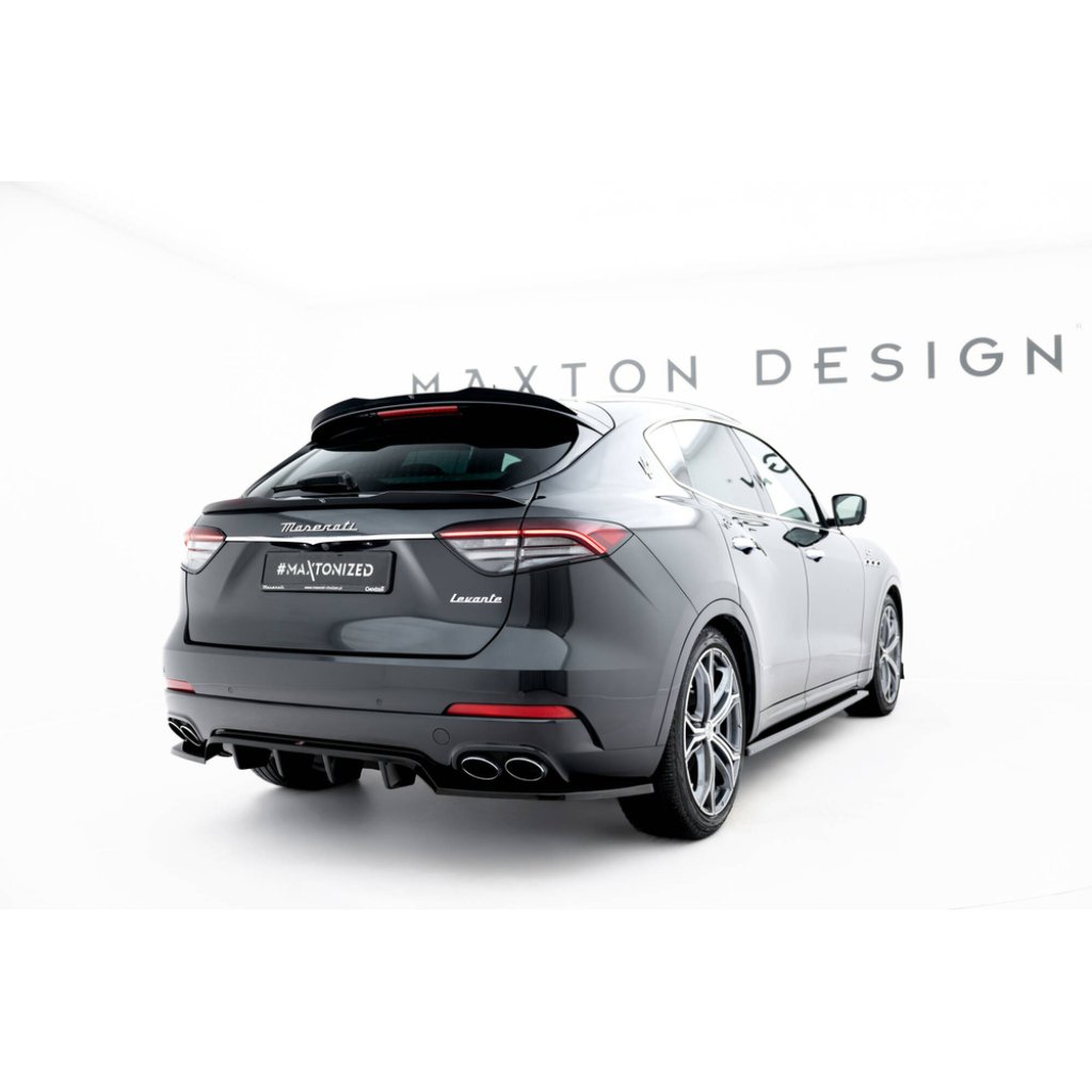 Maxton Design horní prodloužení spoileru pro Maserati Levante Mk1 GT Facelift, černý lesklý plast ABS