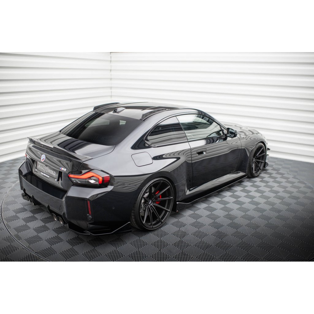 Maxton Design krátké střešní ližiny pro BMW M2 G87, černý lesklý plast ABS