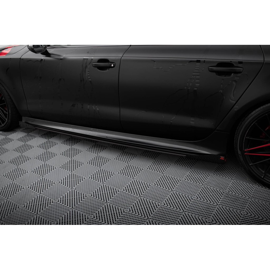 Maxton Design křidélka bočních difuzorů pro Audi A7 C7, plast ABS bez povrchové úpravy, S-Line