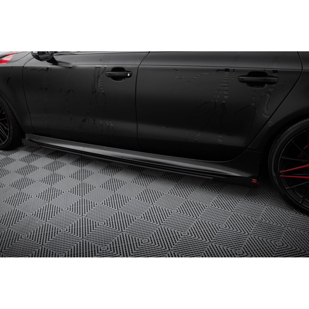 Maxton Design křidélka bočních difuzorů pro Audi A7 C7, plast ABS bez povrchové úpravy, S-Line