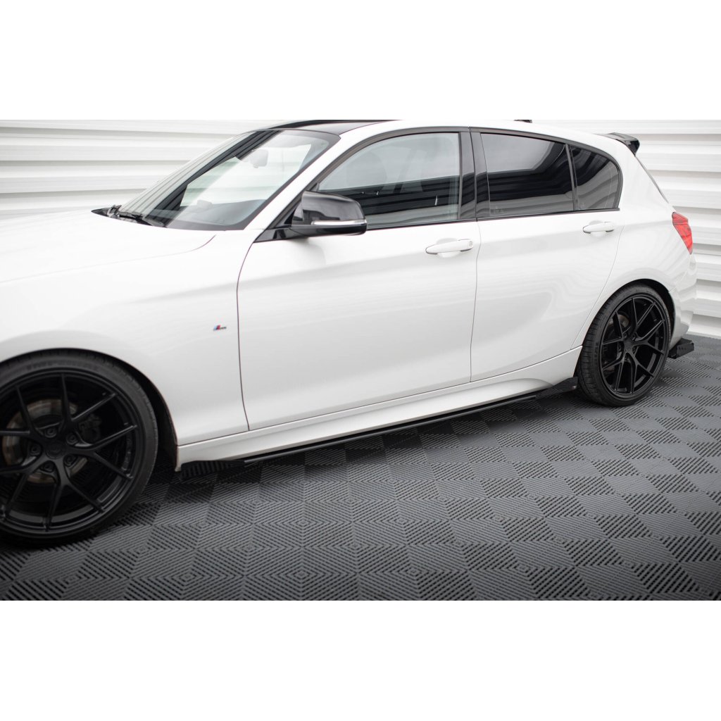 Maxton Design křidélka bočních difuzorů pro BMW řada 1 F20- F21 Facelift, černý lesklý plast ABS, M-Pack/M135i/M140i