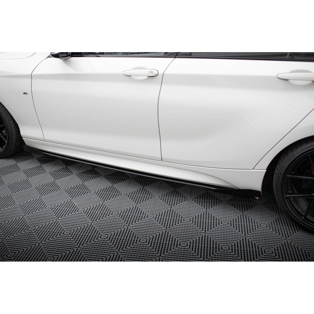 Maxton Design křidélka bočních difuzorů pro BMW řada 1 F20- F21 Facelift, černý lesklý plast ABS, M-Pack/M135i/M140i