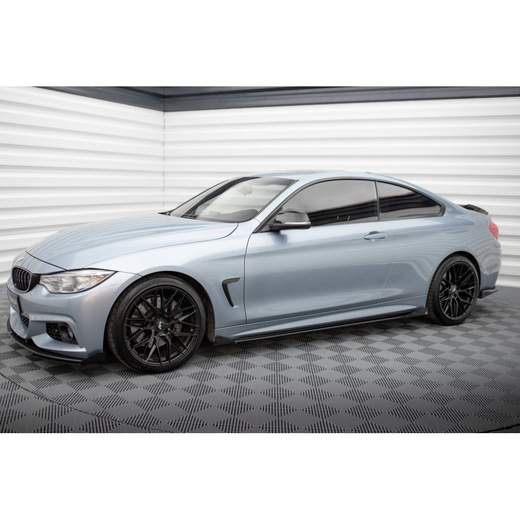 Maxton Design křidélka bočních difuzorů pro BMW řada 4 F32, F33, F36, plast ABS bez povrchové úpravy, Coupe M-pack / Cabrio M-Pack / Gran Coupe M-Pack
