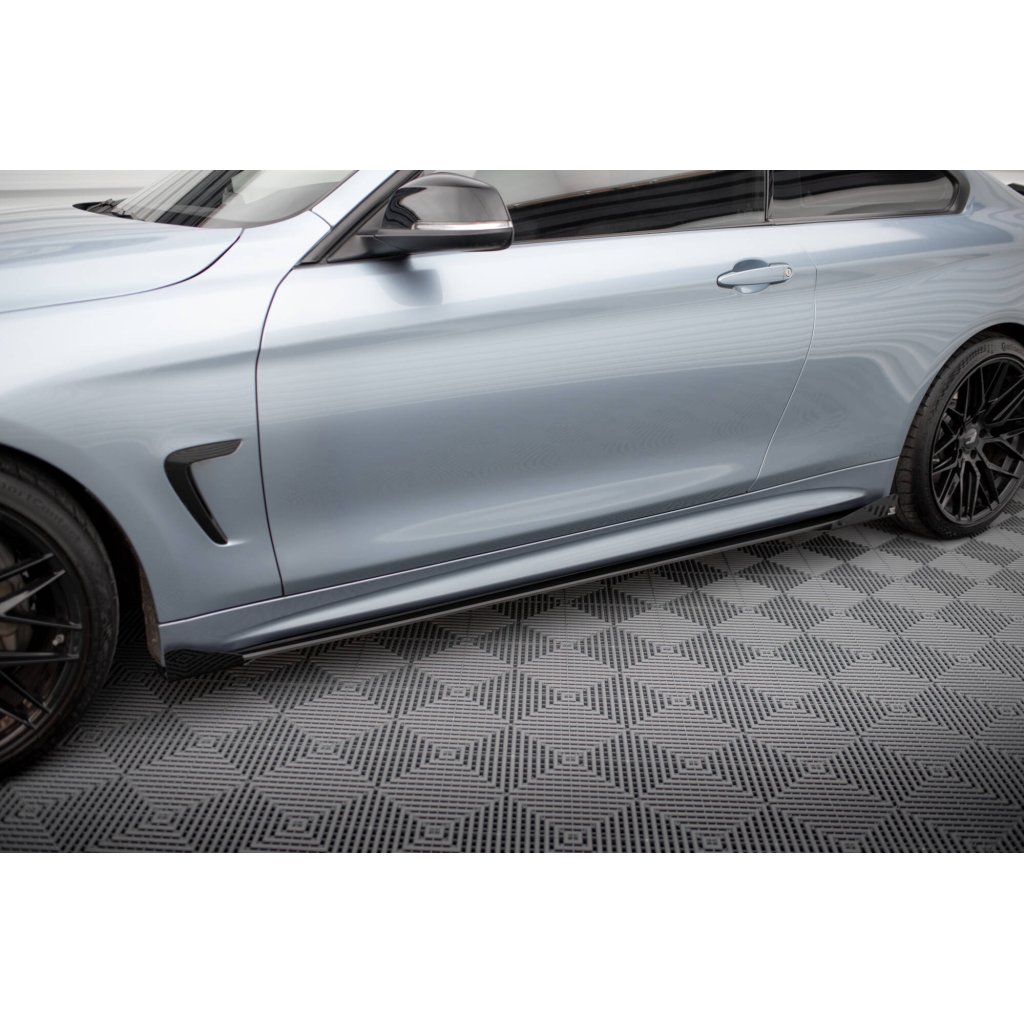 Maxton Design křidélka bočních difuzorů pro BMW řada 4 F32, F33, F36, plast ABS bez povrchové úpravy, Coupe M-pack / Cabrio M-Pack / Gran Coupe M-Pack