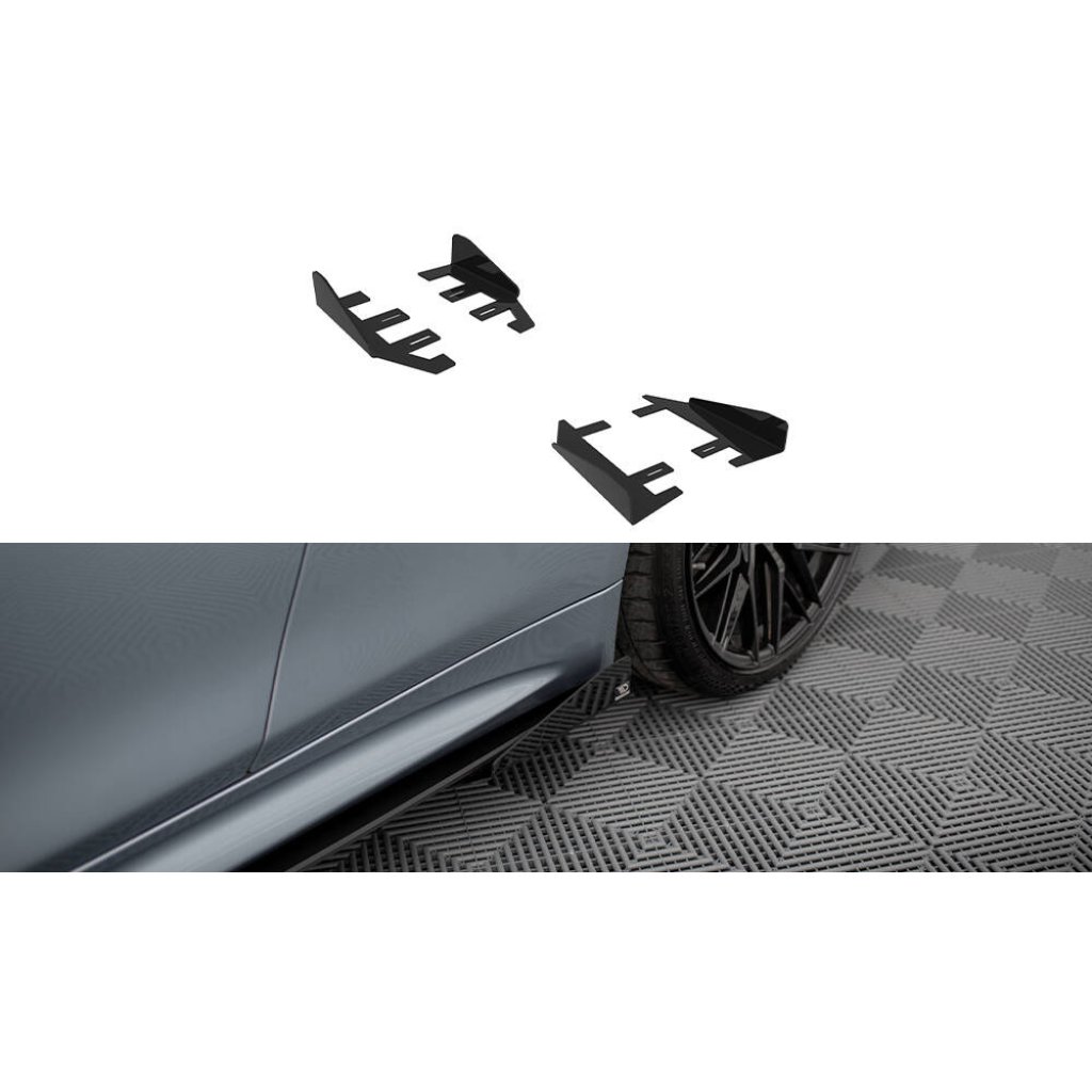Maxton Design křidélka bočních difuzorů pro BMW řada 4 F32, F33, F36, plast ABS bez povrchové úpravy, Coupe M-pack / Cabrio M-Pack / Gran Coupe M-Pack