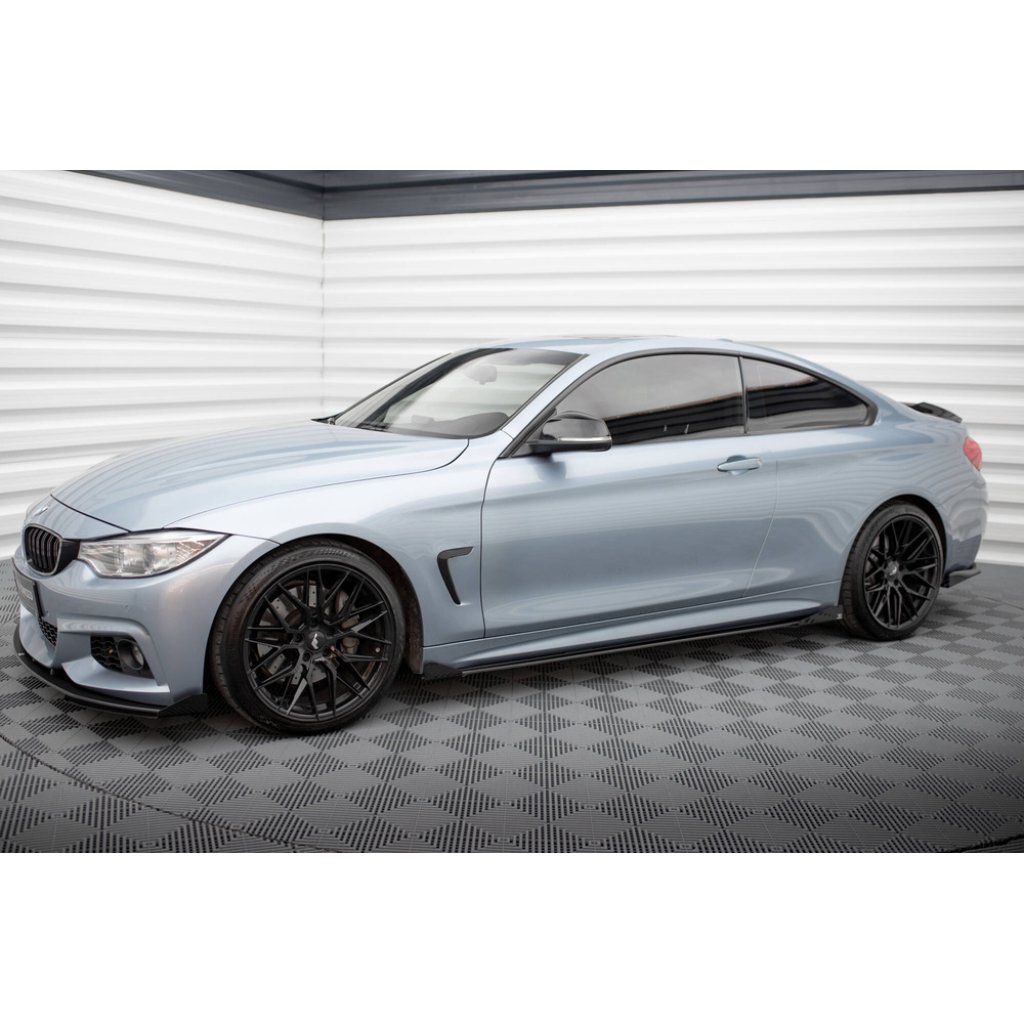 Maxton Design křidélka bočních difuzorů pro BMW řada 4 F32, F33, F36, plast ABS bez povrchové úpravy, Coupe M-pack / Cabrio M-Pack / Gran Coupe M-Pack