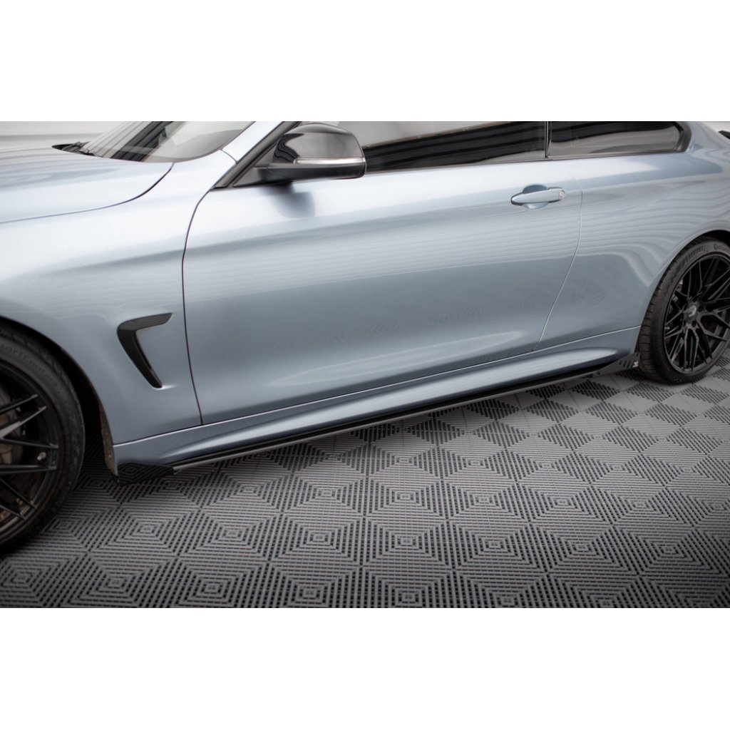 Maxton Design křidélka bočních difuzorů pro BMW řada 4 F32, F33, F36, plast ABS bez povrchové úpravy, Coupe M-pack / Cabrio M-Pack / Gran Coupe M-Pack