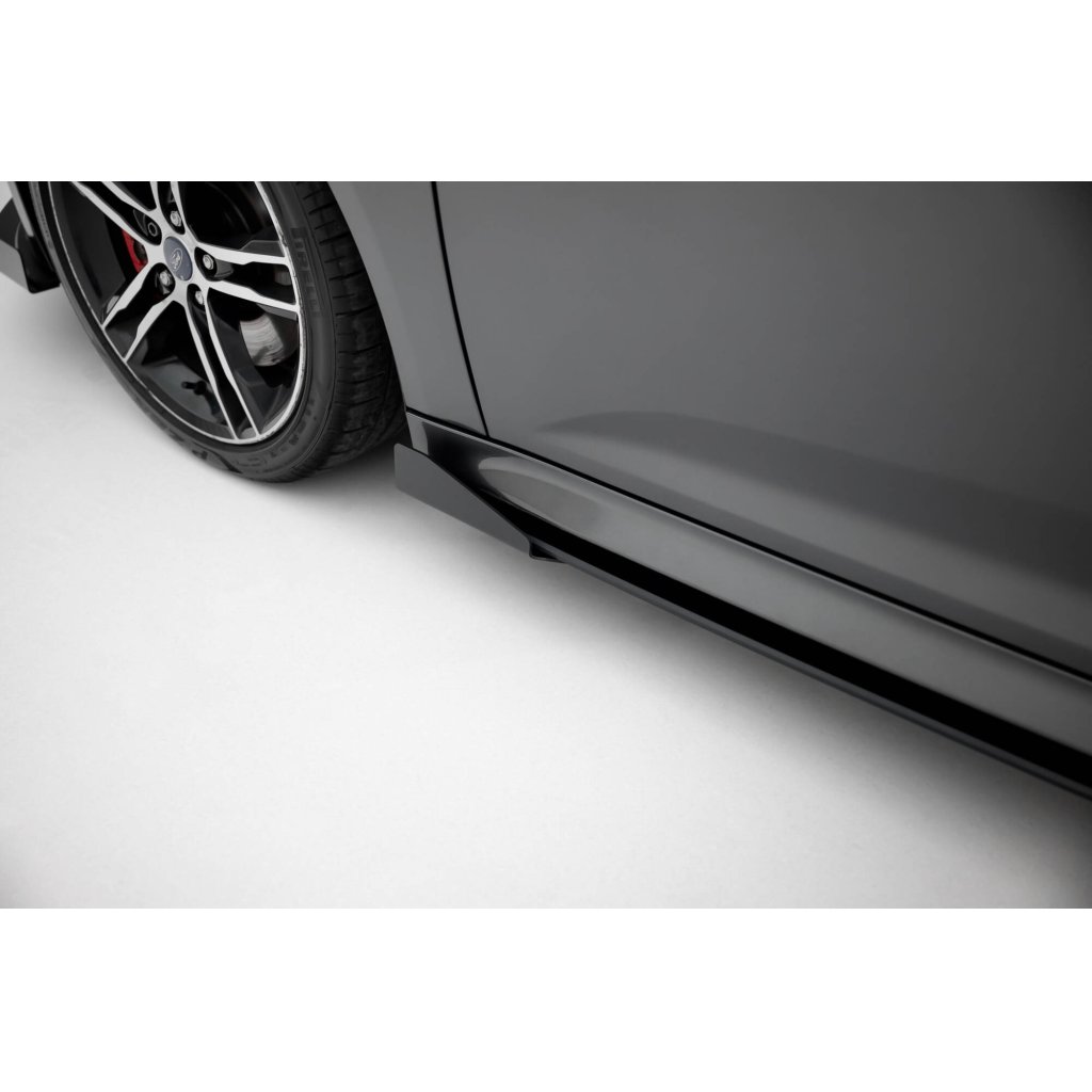 Maxton Design křidélka bočních difuzorů pro Ford Focus ST Mk3 Facelift, plast ABS bez povrchové úpravy