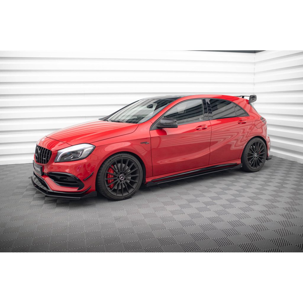 Maxton Design křidélka bočních difuzorů pro Mercedes třída A W176 Facelift A45 AMG, plast ABS bez povrchové úpravy