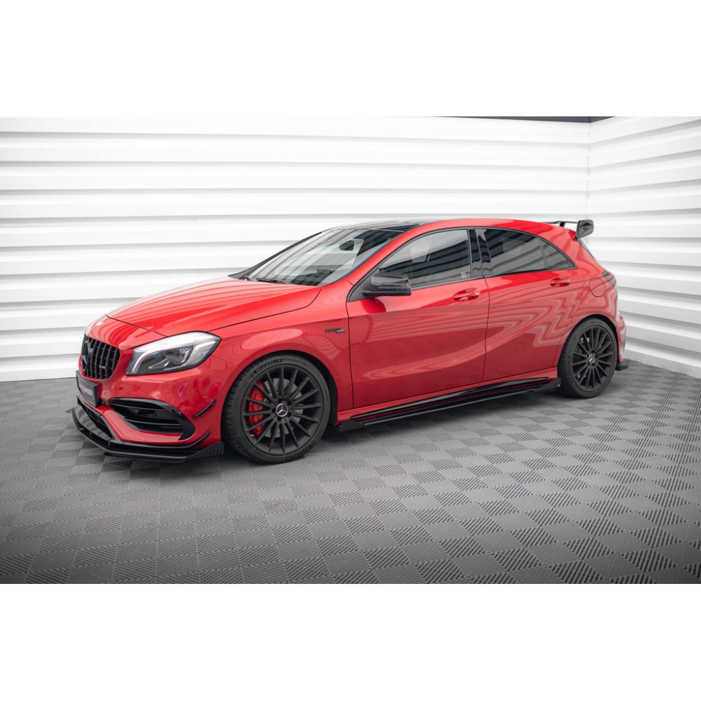 Maxton Design křidélka bočních difuzorů pro Mercedes třída A W176 Facelift A45 AMG, plast ABS bez povrchové úpravy