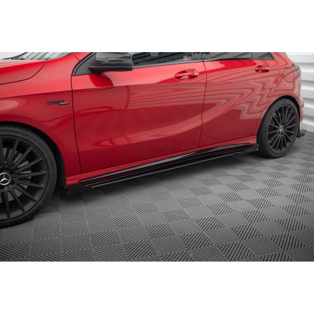 Maxton Design křidélka bočních difuzorů pro Mercedes třída A W176 Facelift A45 AMG, plast ABS bez povrchové úpravy