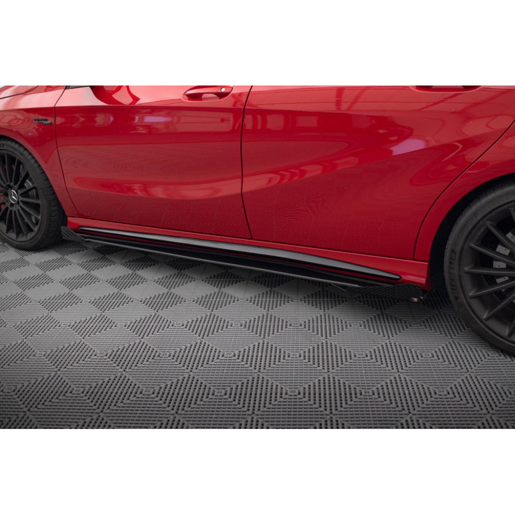 Maxton Design křidélka bočních difuzorů pro Mercedes třída A W176 Facelift A45 AMG, plast ABS bez povrchové úpravy