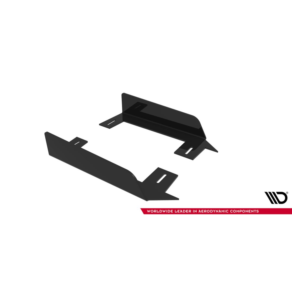Maxton Design křidélka bočních difuzorů pro Mitsubishi Lancer Evo Mk10, plast ABS bez povrchové úpravy