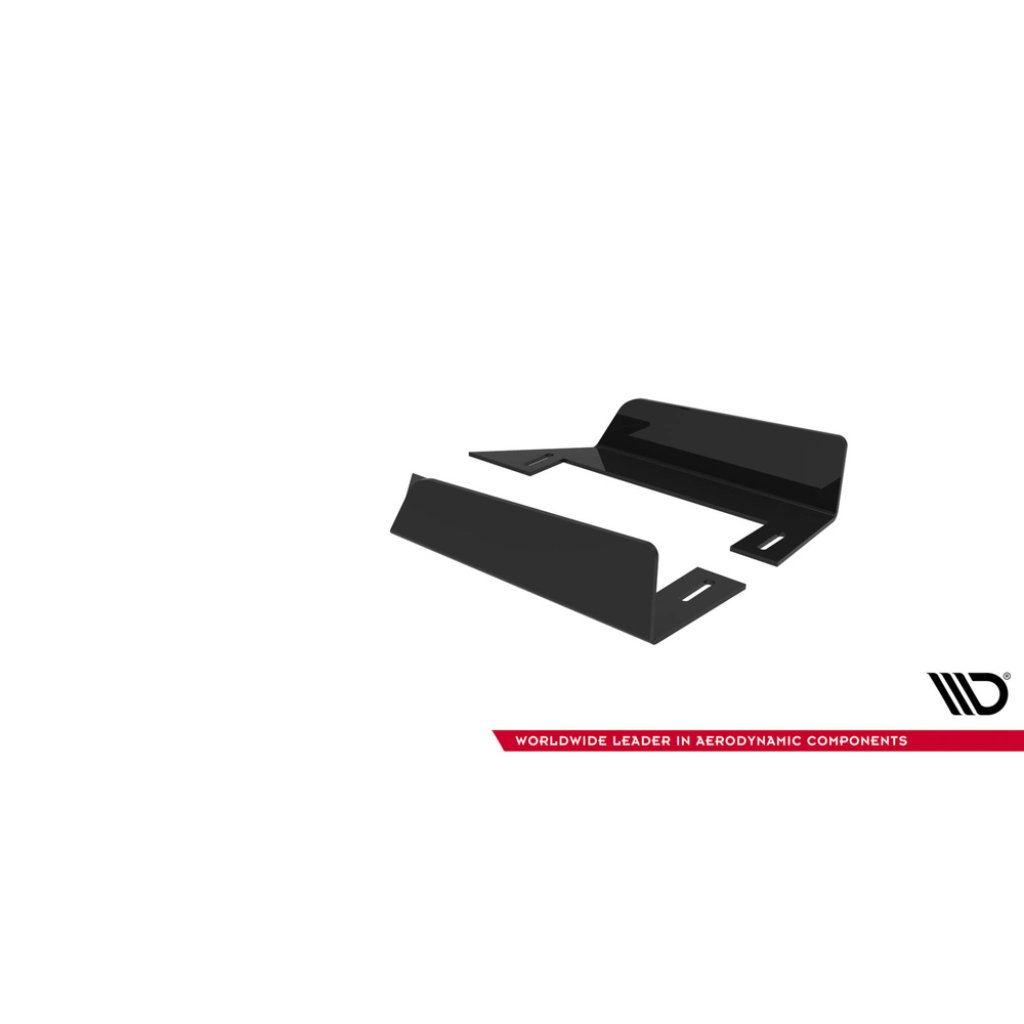 Maxton Design křidélka bočních difuzorů pro Mitsubishi Lancer Evo Mk10, plast ABS bez povrchové úpravy