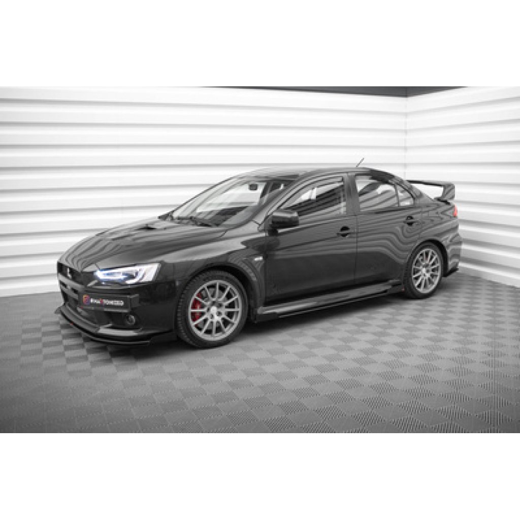 Maxton Design křidélka bočních difuzorů pro Mitsubishi Lancer Evo Mk10, plast ABS bez povrchové úpravy