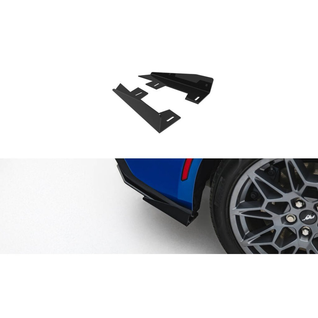 Maxton Design křidélka bočních difuzorů zad. nárazníku pro Ford Mustang Mk7 GT, plast ABS bez povrchové úpravy