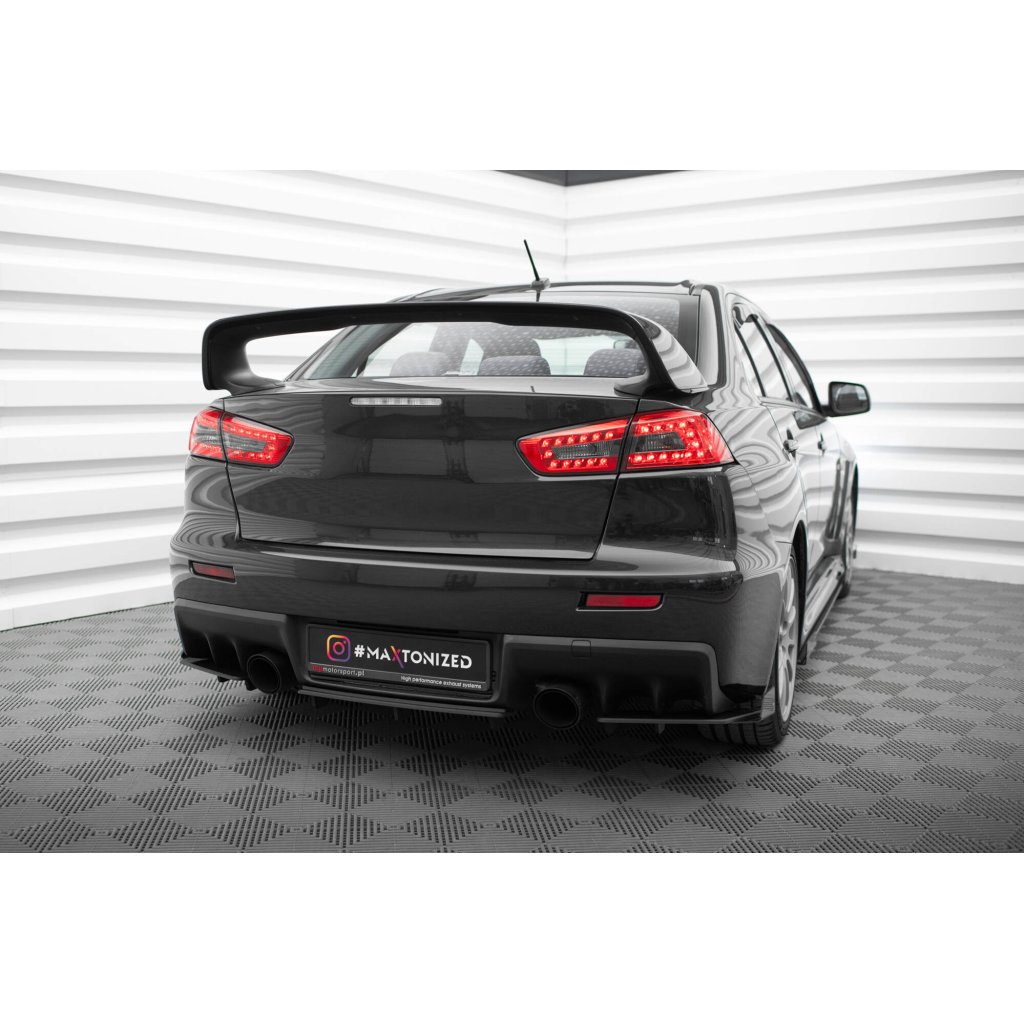 Maxton Design křidélka bočních difuzorů zad. nárazníku pro Mitsubishi Lancer Evo Mk10, plast ABS bez povrchové úpravy