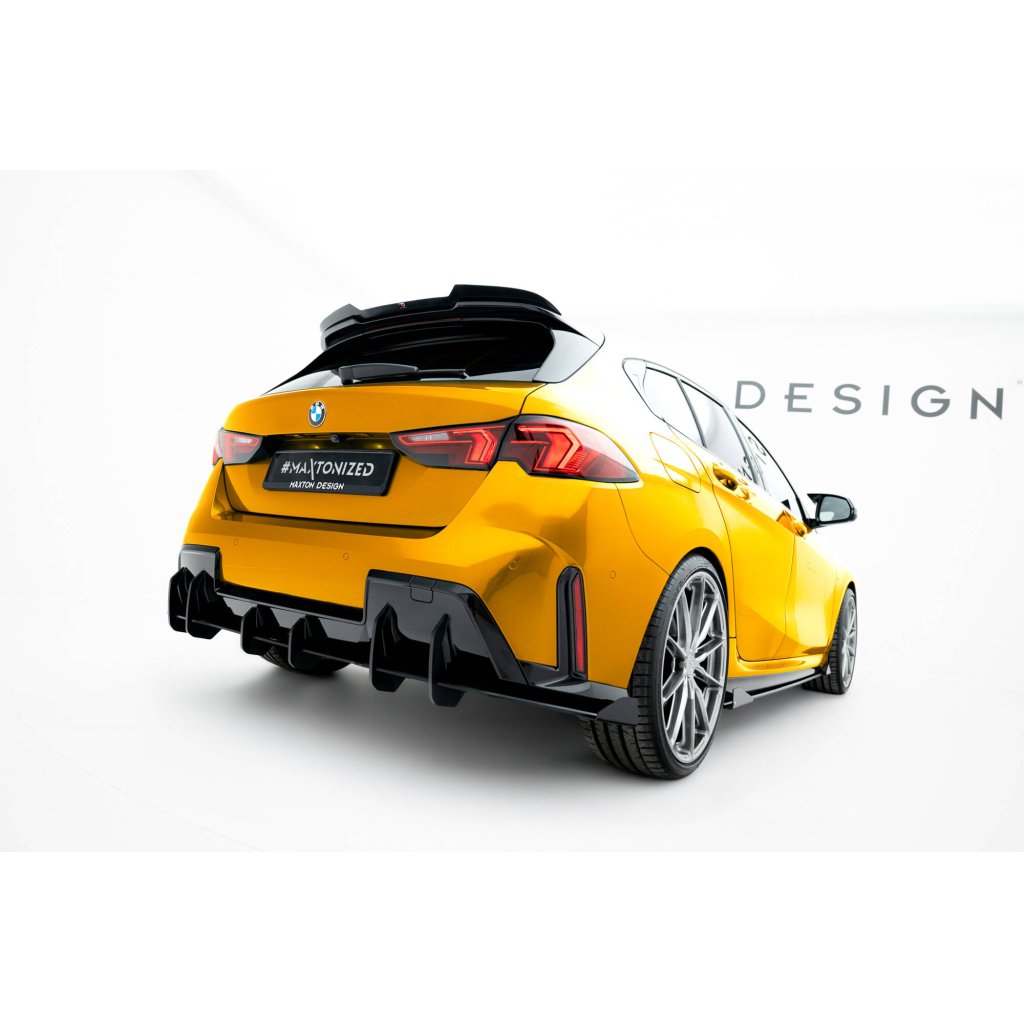 Maxton Design křidélka bočních difuzorů zadního nárazníku pro BMW řada 1 F70, plast ABS bez povrchové úpravy, M-Pack