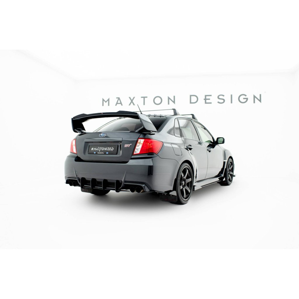 Maxton Design křidélka bočních difuzorů zadního nárazníku pro Subaru Impreza WRX STi Mk3 Facelift, plast ABS bez povrchové úpravy