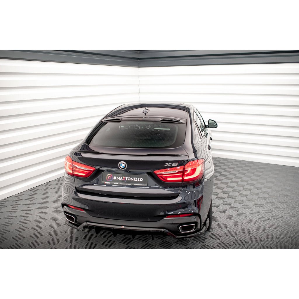 Maxton Design patka na zadní okno pro BMW X6 F16, černý lesklý plast ABS, M-Pack